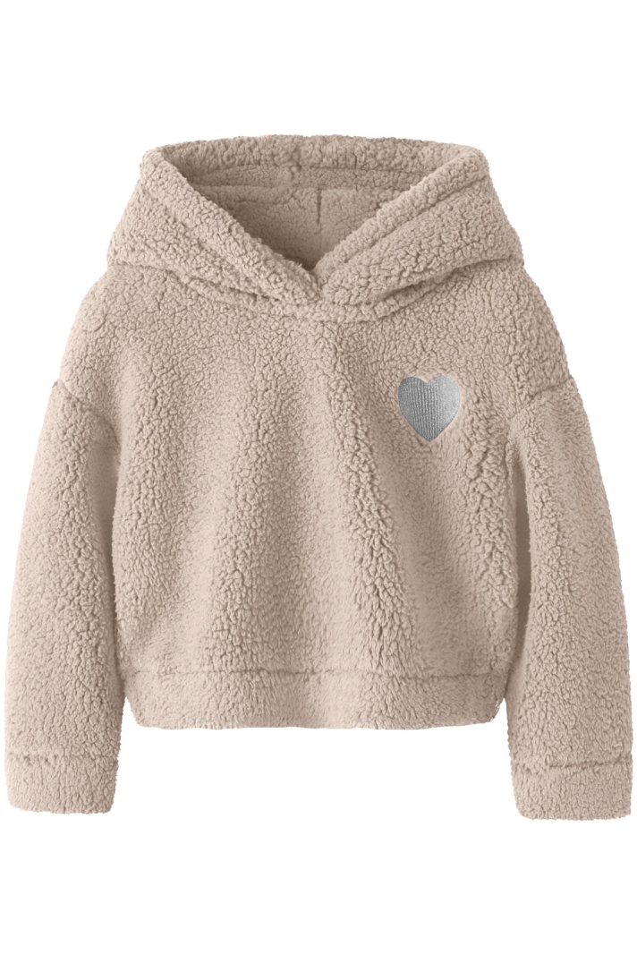 NMFONEA LS TEDDY PULLOVER WH PB