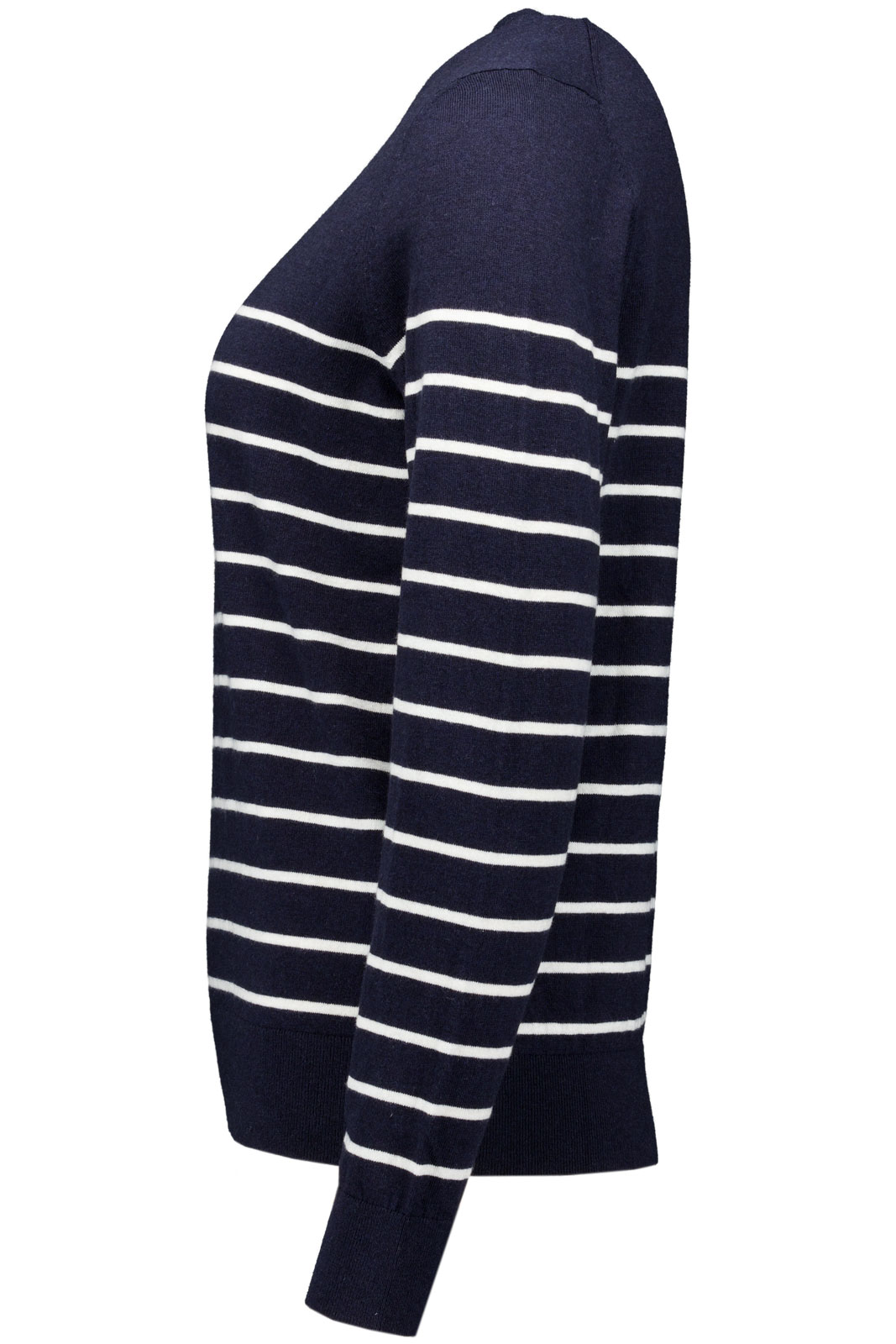 Lois Ladies Part Stripe Crew Neck