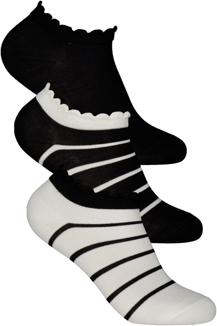 Bomullsstrumpa Dam Sneaker 3-p