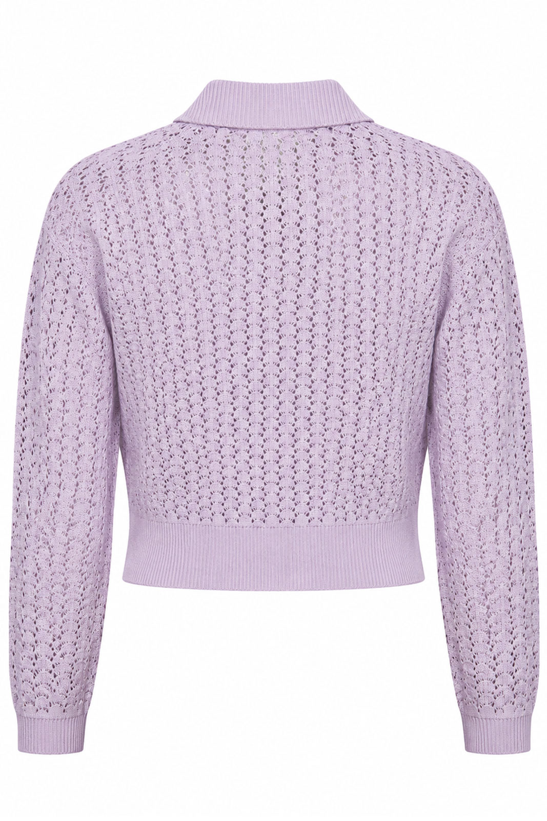 Knitted Cardigan Rosendal Crochet Thistle Purple