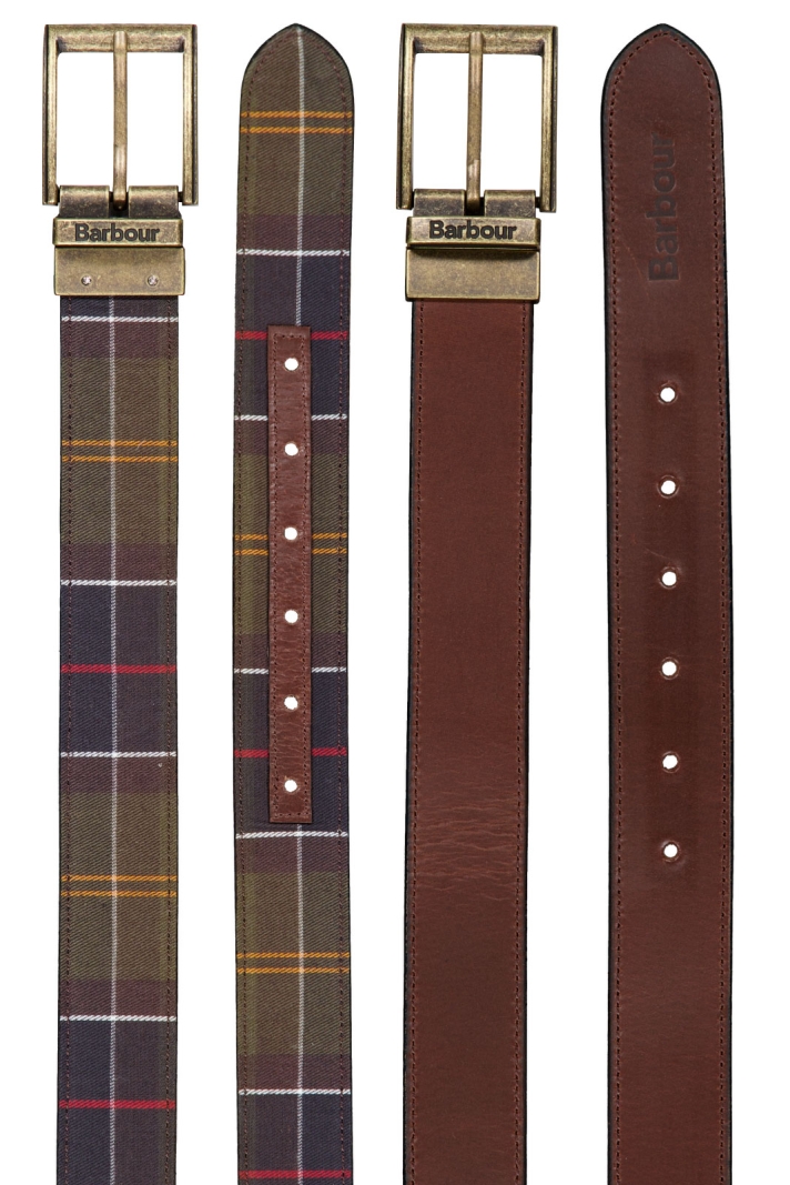 Barbour Reversible Tartan Leather Belt