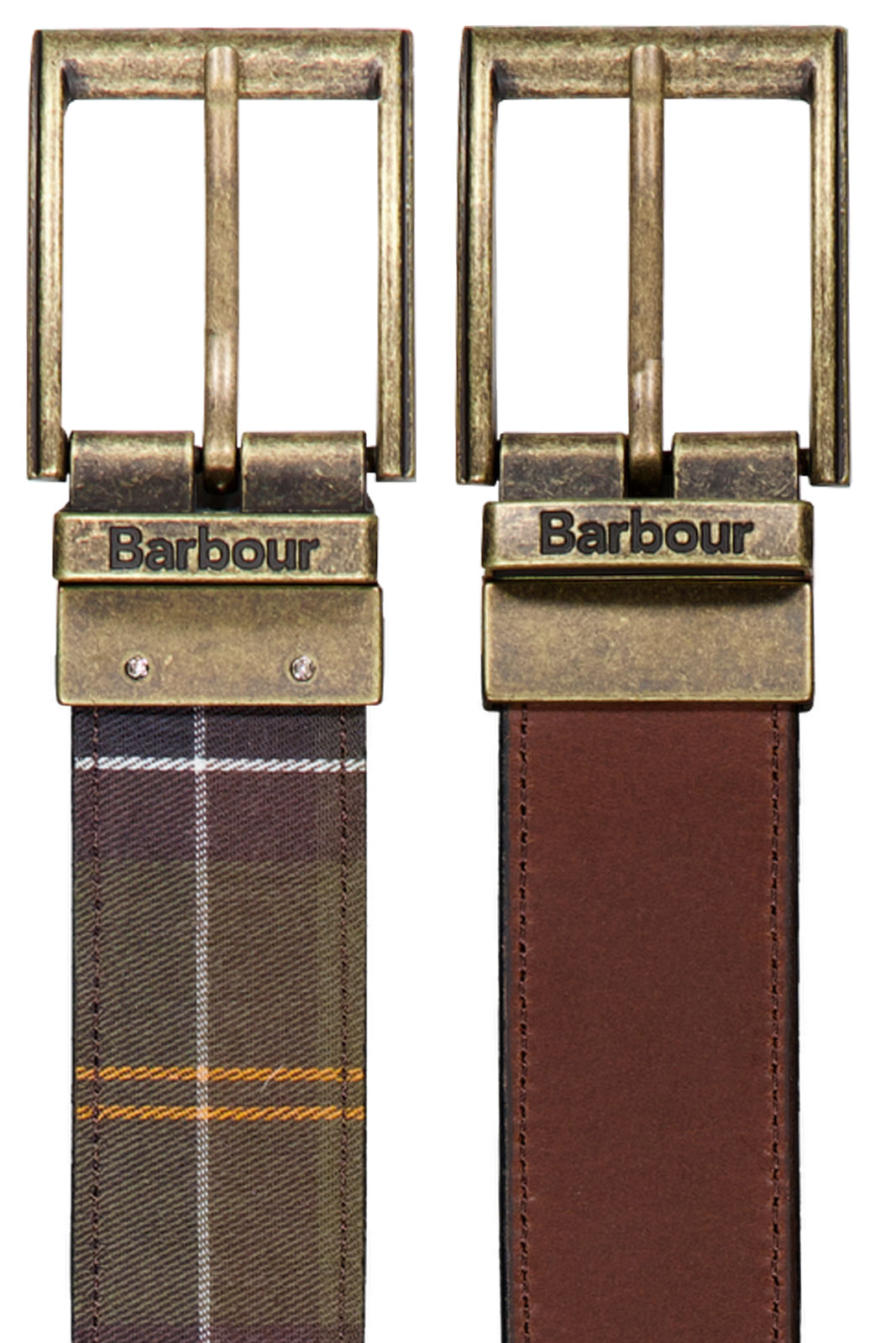Barbour Reversible Tartan Leather Belt