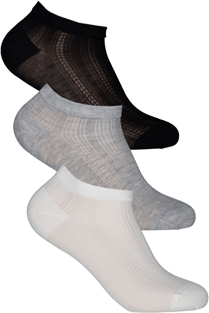 Bomullsstrumpa Dam Sneaker 3-p