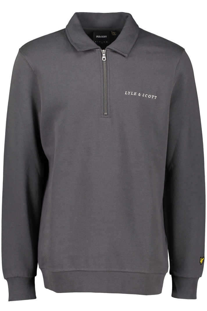 Embroidered Collared Quarter Zip