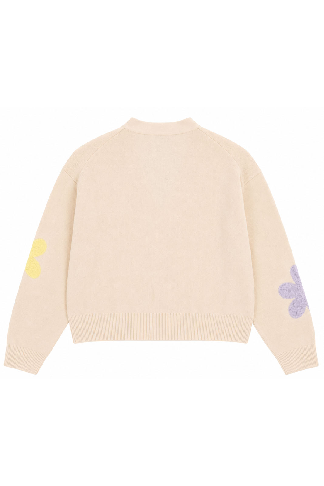 Cardigan Kanan Application Flower Vanilla White