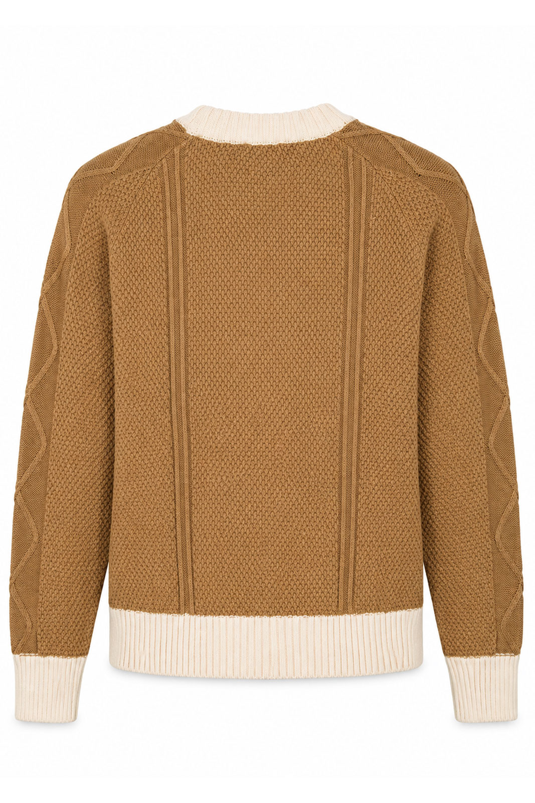 Sweater Husie Cable Knit Vanilla White/kelp Beige