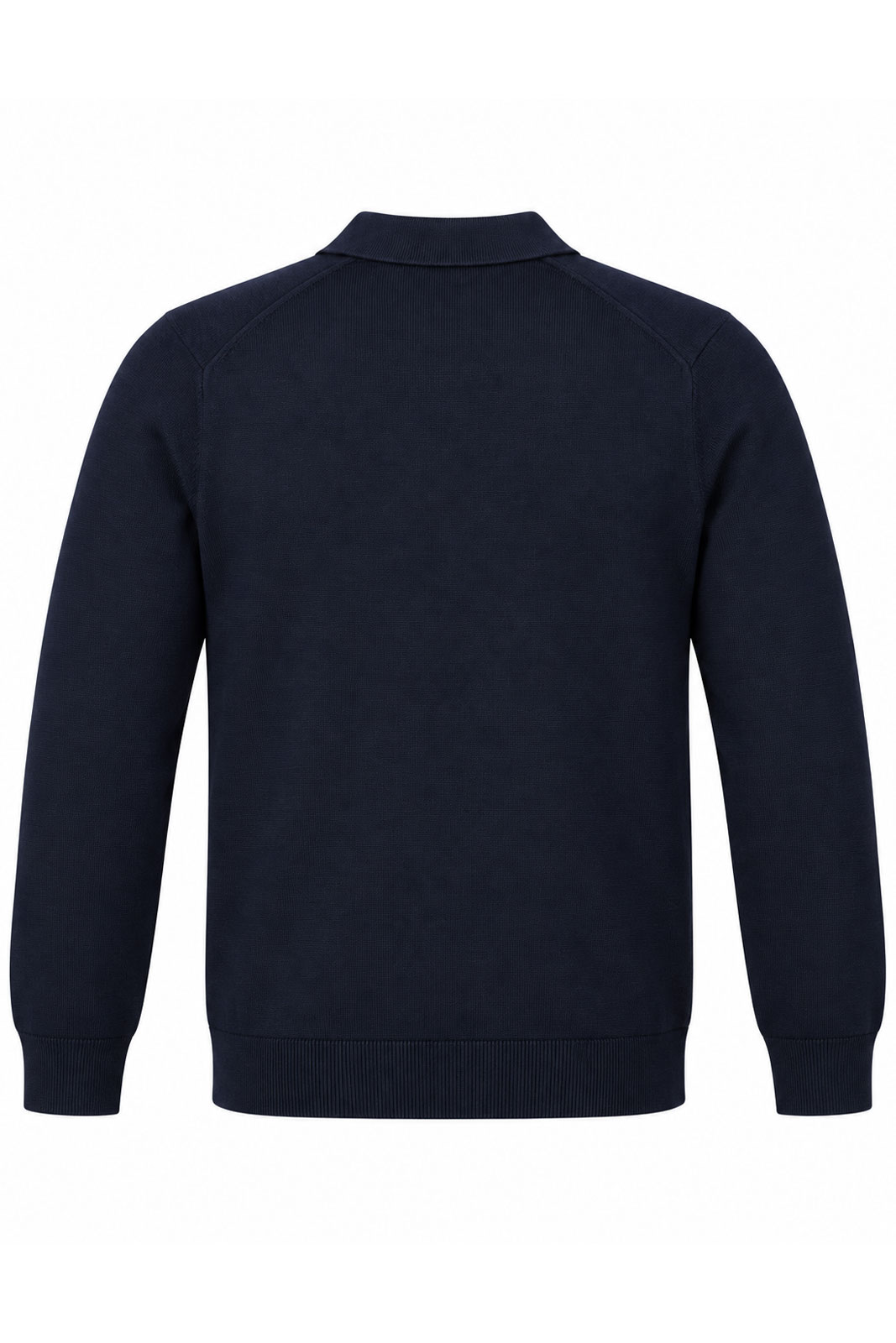 Cotton Long Sleeve Polo Collar Jumper