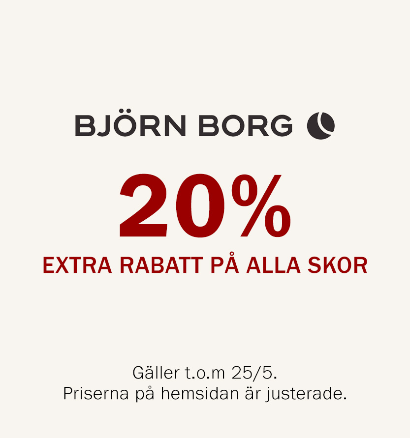 20% extra rabatt på alla skor från Björn Borg här