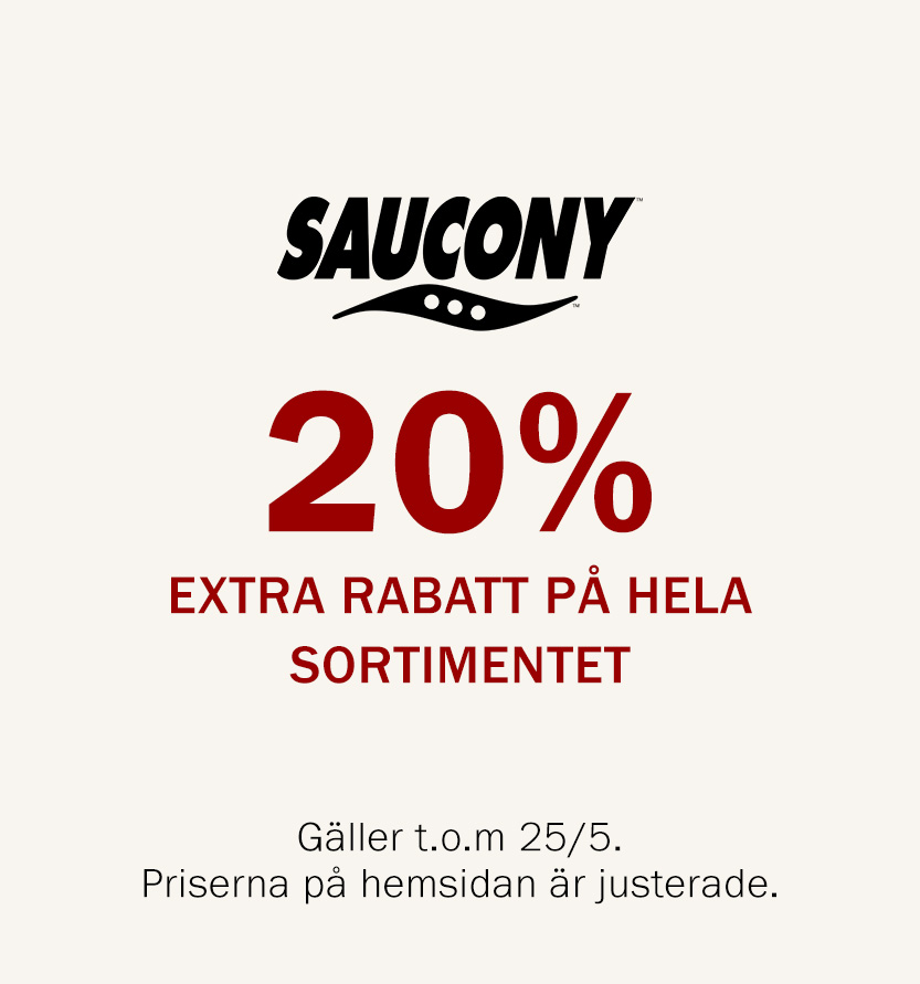 20% extra rabatt på allt från Saucony