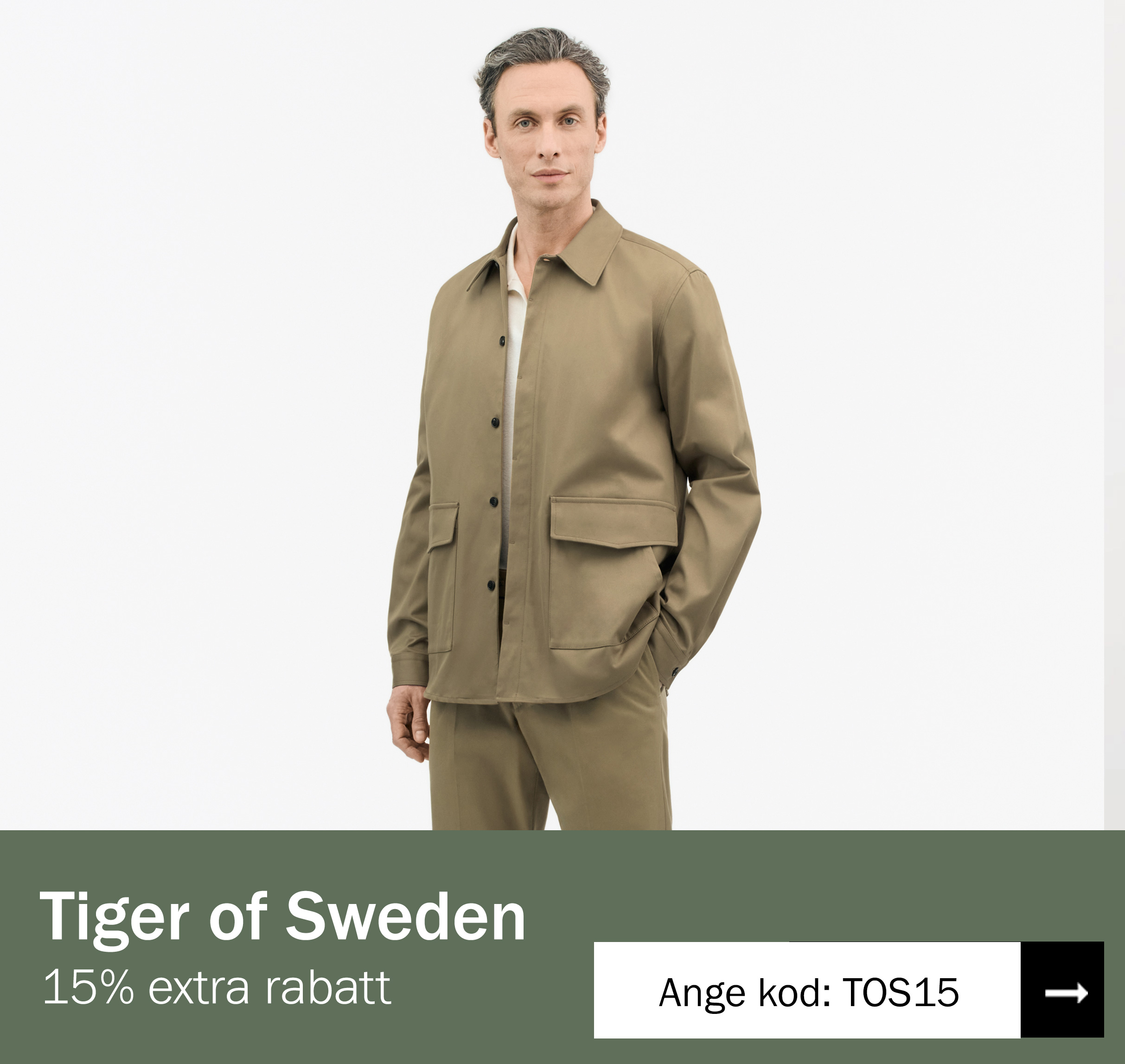 15% extra rabatt på allt från Tiger of Sweden