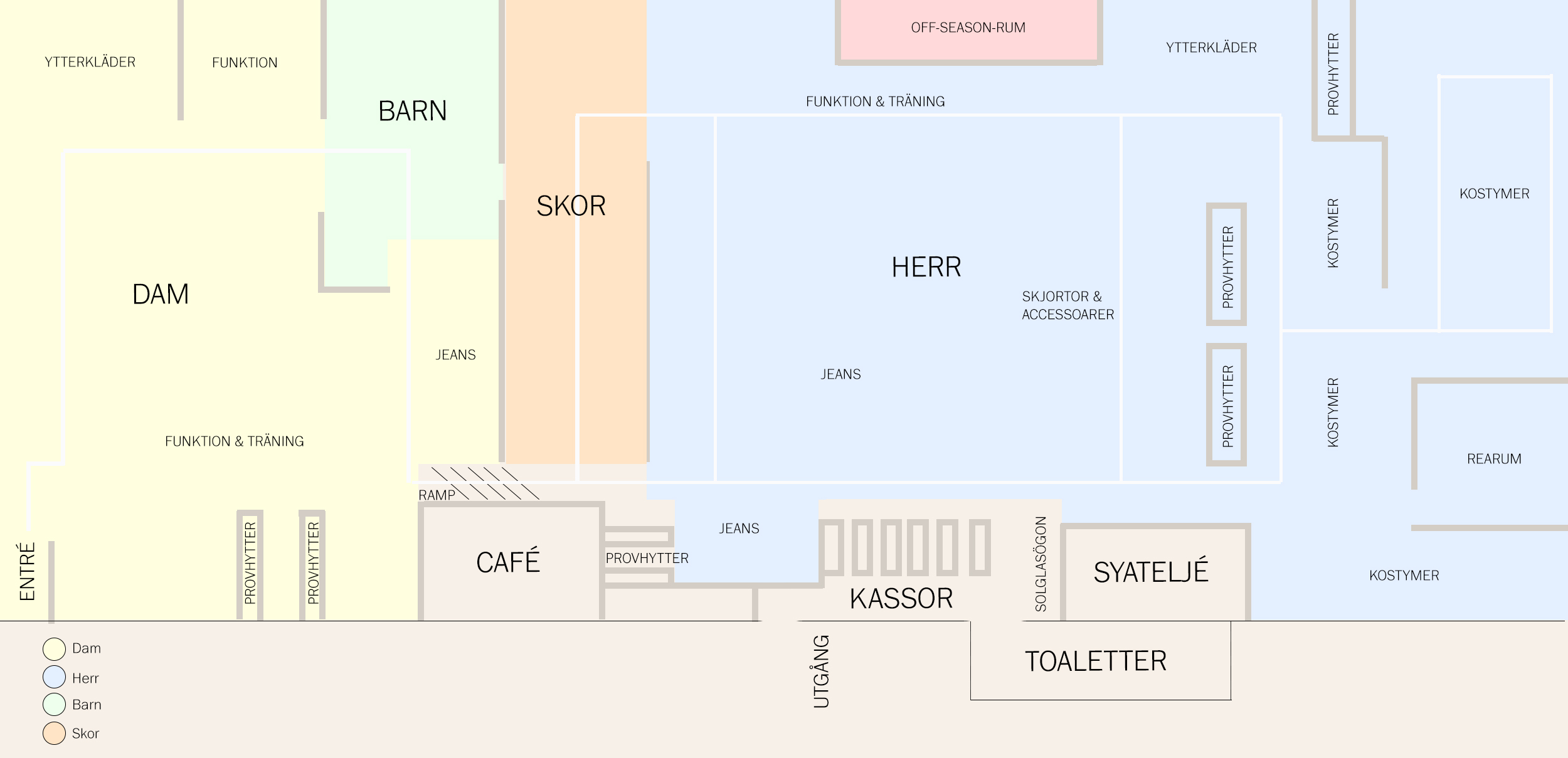 Karta över butiken