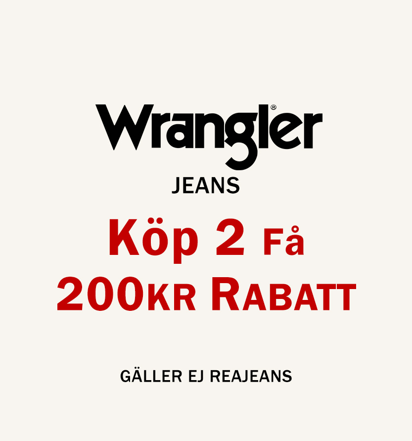 Köp 2 par Wrangler jeans - få 200kr rabatt